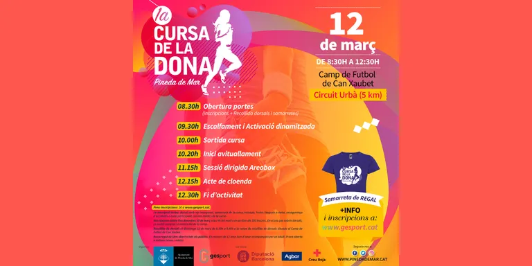 Diumenge es fa a Pineda la 1a. Cursa de la Dona, de 5km