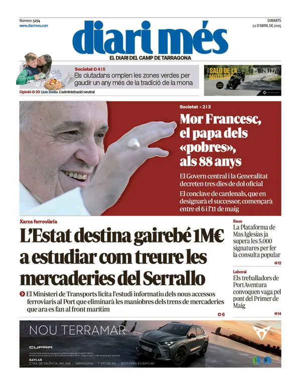 Cop d'ull als diaris d'aquest dimarts 22 d'abril