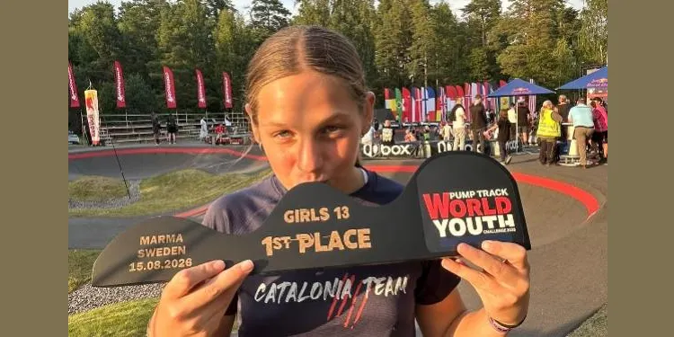 L’altafullenca Mia Ayats es proclama campiona del món de Pumptrack a Suècia