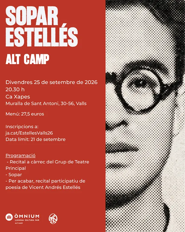 Òmnium Alt Camp celebra una nova edició del Sopar Estellés