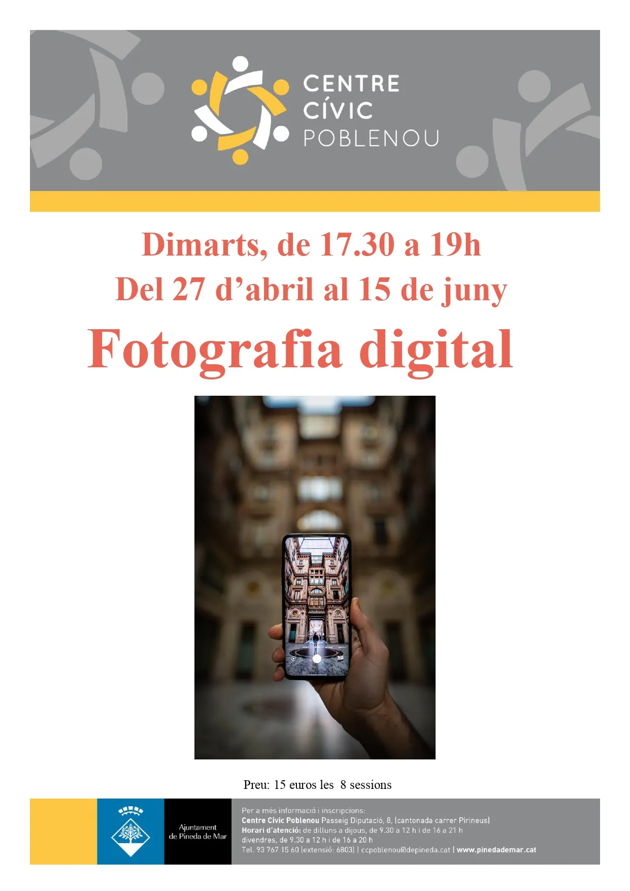 El Centre Cívic Poblenou prepara un curs de fotografia digital
