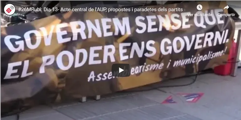 #26MRubí - Dia 13: Acte central de l'AUP, propostes i paradetes dels partits