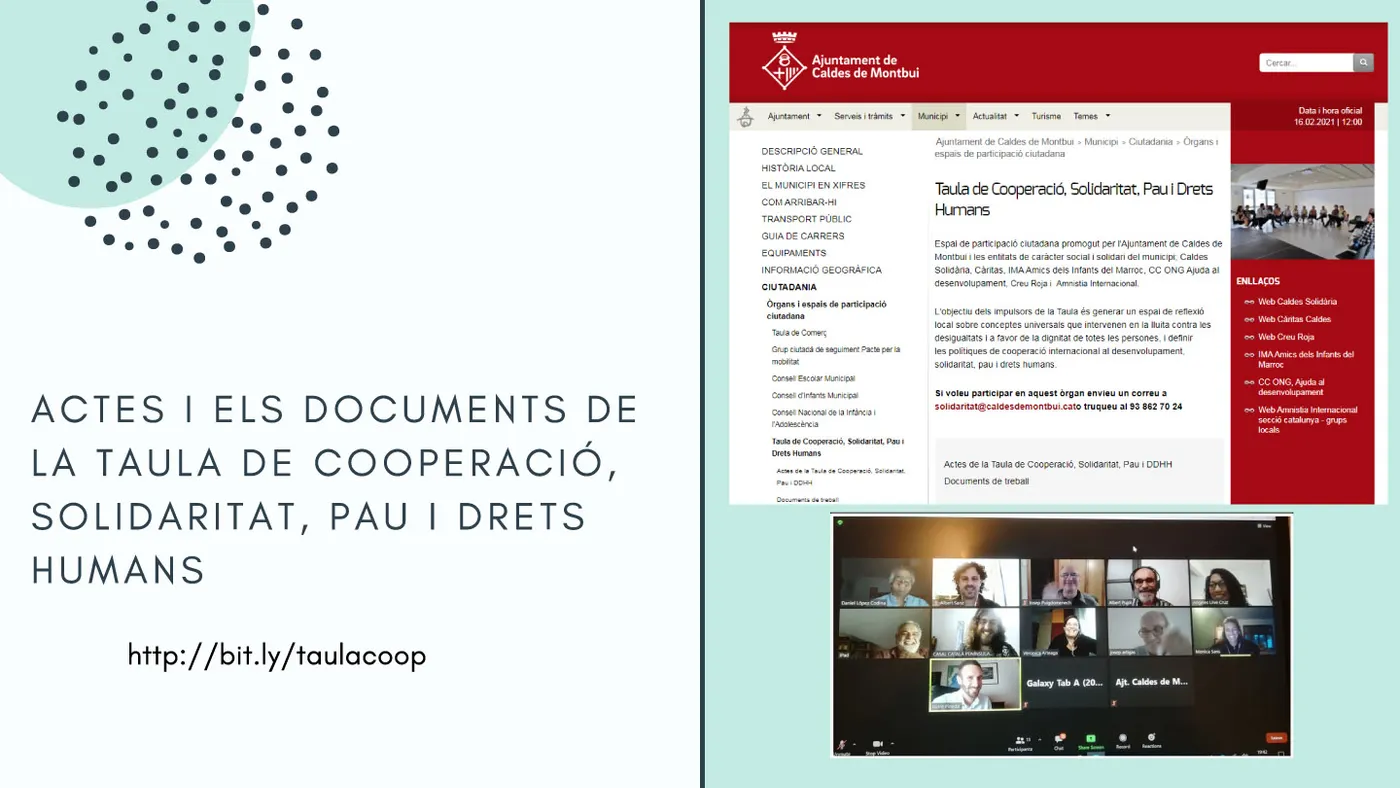 La 23a Taula de Cooperació aprova la inversió per a dos projectes de solidaritat