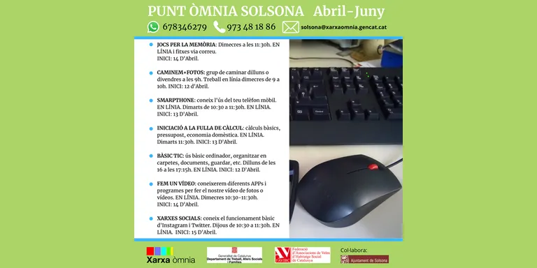 El Punt Òmnia de Solsona estrena aquesta setmana la programació de cursos trimestral