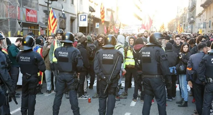 Via Laietana a Barcelona és un dels llocs on s'han manifestat ( Foto: Diari Ara - Cèlia Utset )