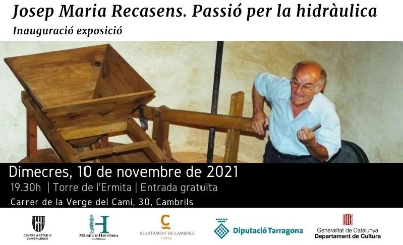 La Torre de l’Ermita inaugurarà aquest dimecres la mostra ‘Josep Maria Recasens. Passió per la hidràulica'