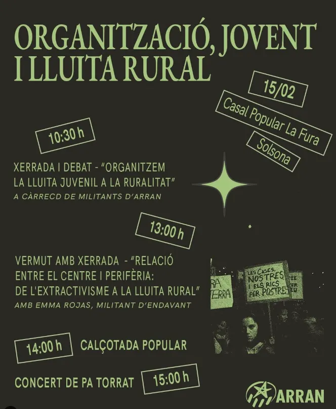 La Fura i Arran dediquen una jornada a parlar sobre organització, joves i lluita rural