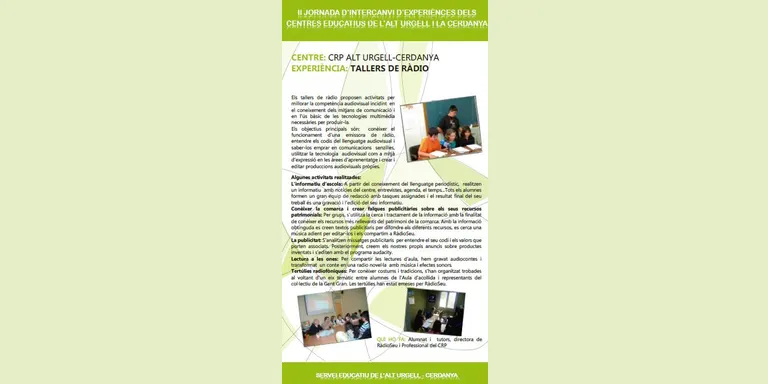 Nova jornada d'intercanvi d'experiències educatives a l'Alt Urgell i la Cerdanya