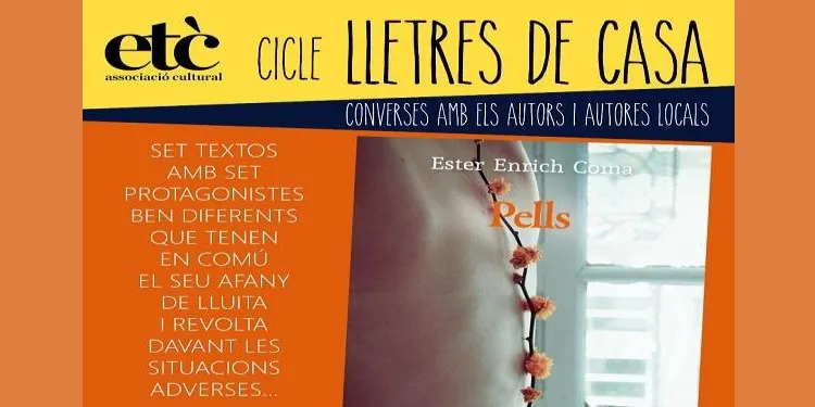 El cicle Lletres de Casa de l’Associació Cultural Etcètera proposa la descoberta de dos llibres d’autors locals