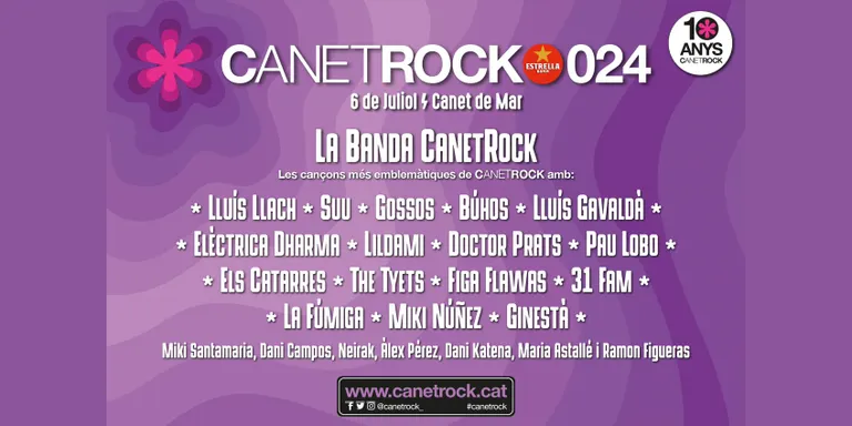 El 10è aniversari del CanetRock tindrà l'actuació de La Banda amb 30 artistes dalt l'escenari