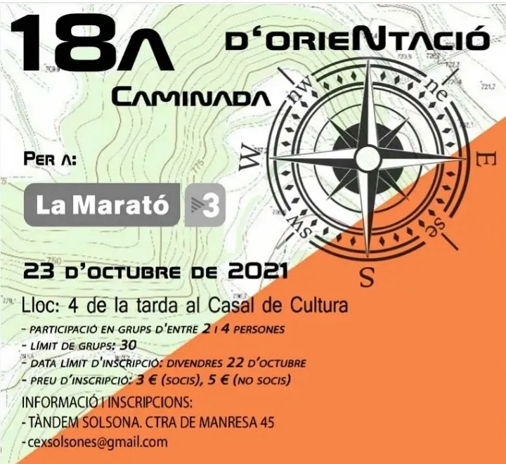 El Centre Excursionista del Solsonès celebra dissabte la divuitena Caminada d'Orientació