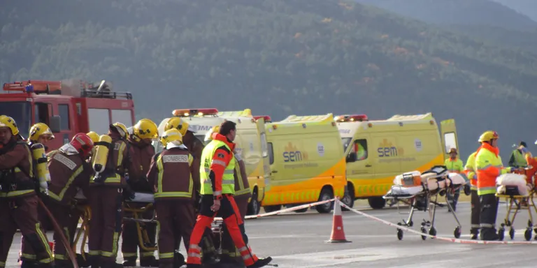 L'Aeroport Andorra-La Seu es posa a prova amb un simulacre d'accident aeri