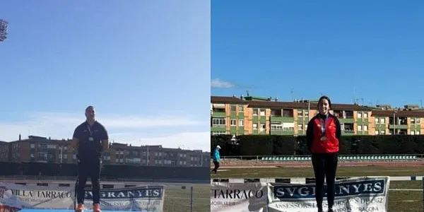 El torrenc Aaron Sola es penja l’or en el llançament de disc del Campionat de Catalunya de Llançaments Llargs d’Hivern