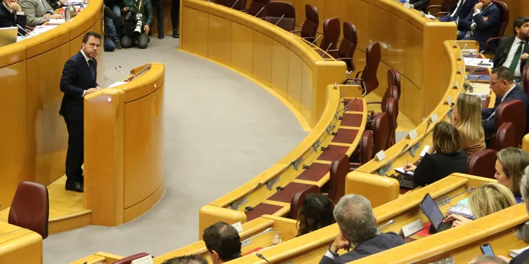 Aragonès defensa l'amnistia al Senat i diu que és "inevitable", com el referèndum i el finançament