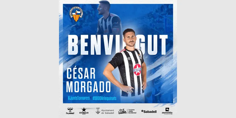 El CE Sabadell oficialitza l'arribada del central extremeny Cesar Morgado