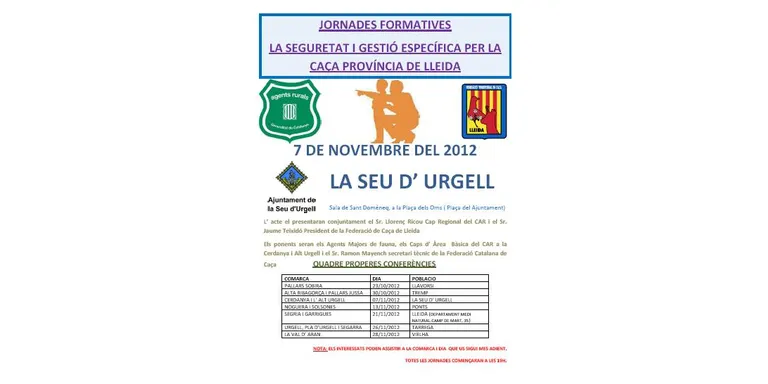 La Seu acull una jornada formativa sobre caça