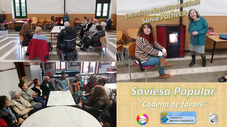 “La cadena de favors” desenvolupada en l’entrevista a Sonia Pacheco dins del nostre grup de SAVIESA POPULAR.