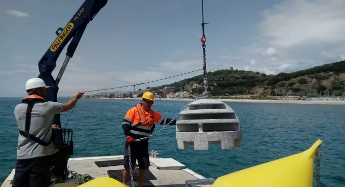 L'abalisament a les platges d'Arenys de la temporada passada (Foto: Ajuntament)