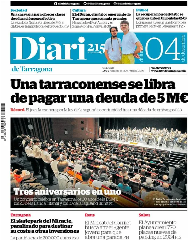 Cop d'ull als diaris d'aquest dilluns 4 de desembre