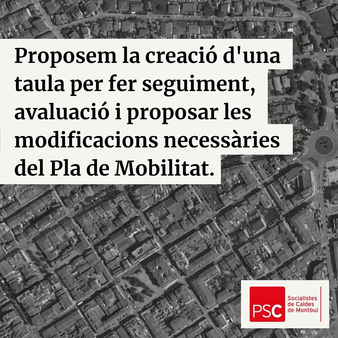 El PSC calderí demana diàleg per decidir la mobilitat urbana de la vila