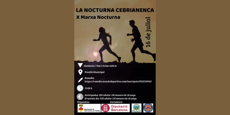Aquest dissabte es correrà 'La X Marxa Nocturna Cebrianenca'