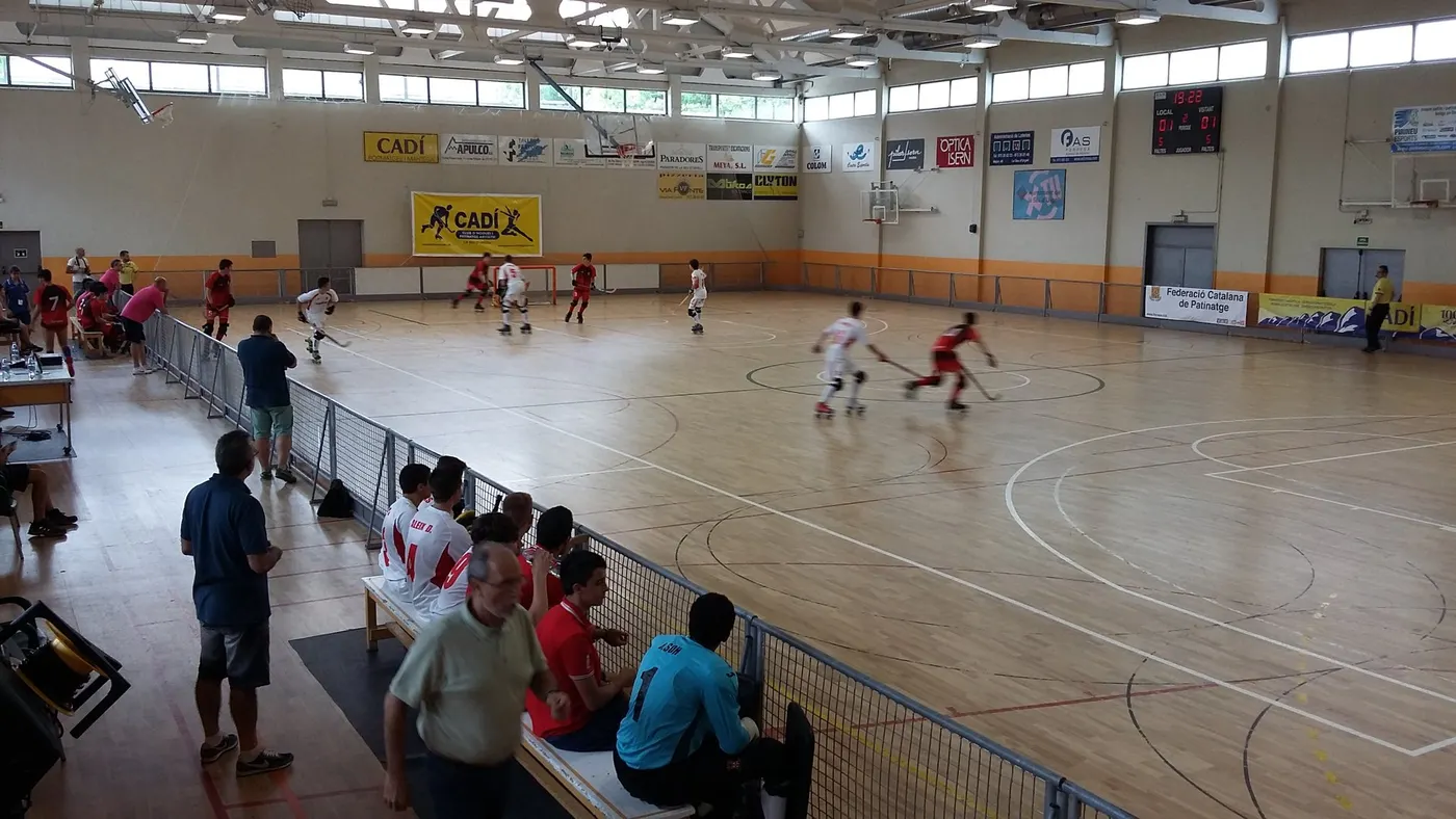 Partit d'hoquei al Pavelló Poliesportiu