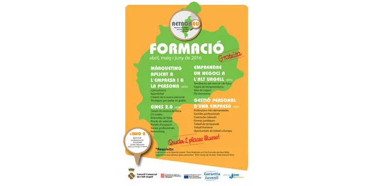 El programa Retrob-AU amplia l'oferta formativa per al retorn de joves a l'Alt Urgell