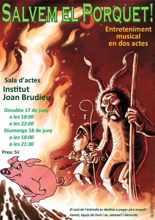 Teatre a l'Institut Joan Brudieu amb 'Salvem el porquet!' aquest cap de setmana