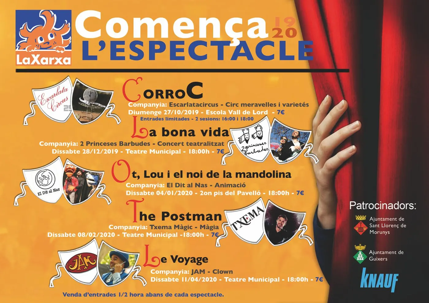 La Xarxa Vall de Lord programa espectacles infantils de diversos gèneres per aquesta temporada