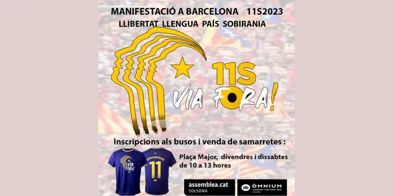 L'ANC i Òmnium obren les inscripcions per als busos per anar la manifestació de la Diada