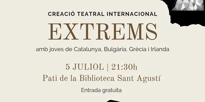 La Biblioteca Sant Agustí acull divendres la creació-espectacle 'Extrems'