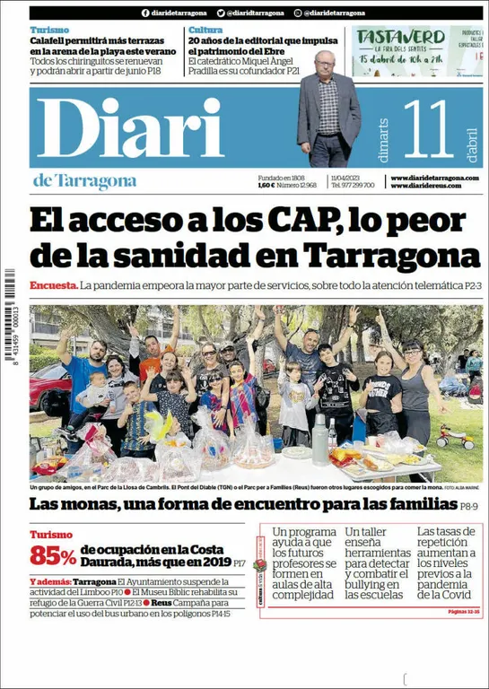 Consulta les portades dels diaris d'aquest 11 d'abril