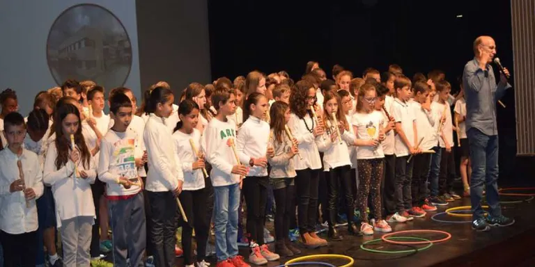 Mostra de música de l'Urgell, amb alumnes de primària d'Agramunt