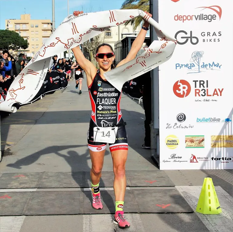 Anna Flaquer i Albert Parreño guanyen la TriRelay Duatló de Pineda