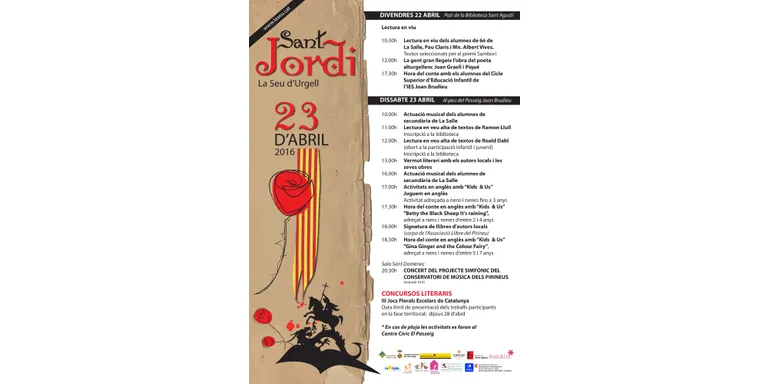Una desena d'activitats i 36 parades per Sant Jordi a la Seu