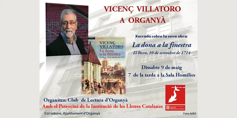 Vicenç Villatoro parlarà a Organyà del llibre 'La dona a la finestra'
