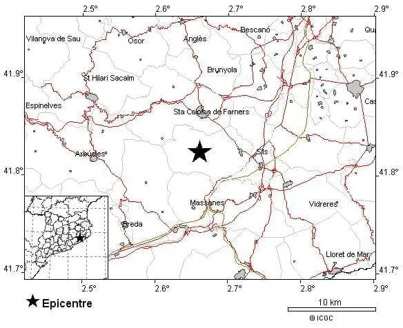 El terratrèmol de La Selva s'ha notat a Pineda de Mar i l'Alt Maresme
