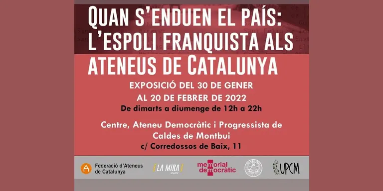 El Centre mostra en una exposició l'espoli dels ateneus catalans pel règim franquista