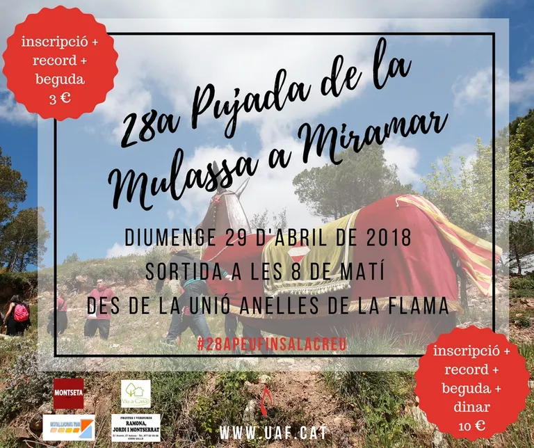 La UAF prepara la 28ª pujada de la Mulassa a Miramar