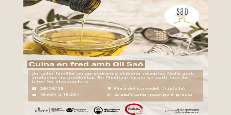 El GEPEC impartirà un taller de cuina ecològica aquest dimecres a la Finca Canyadell d'Altafulla