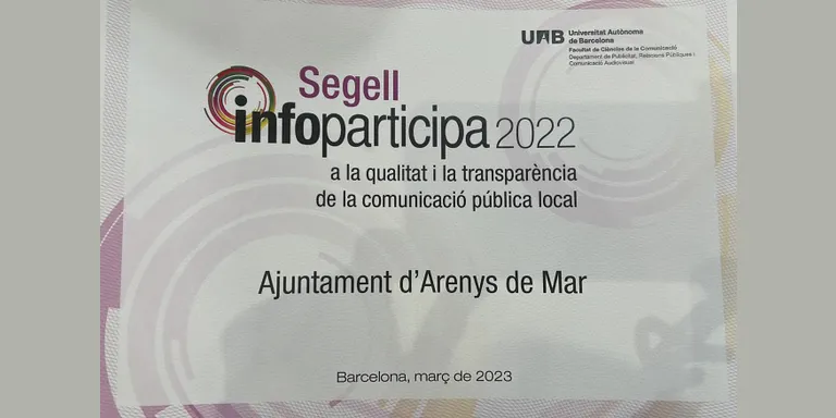 El web de l’Ajuntament renova el Segell Infoparticipa