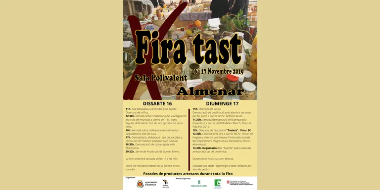 Primera Fira Tast Almenar, dia 16 i 17 de novembre