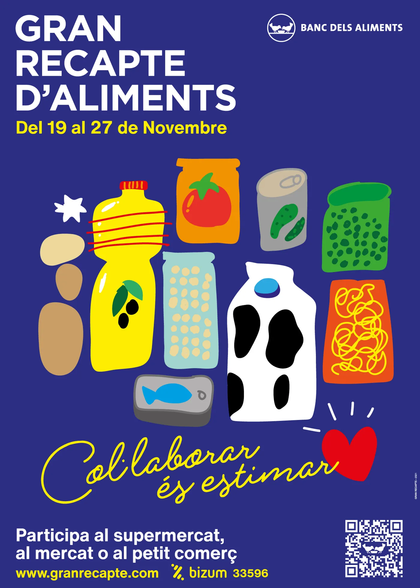 Comença el Gran Recapte d'Aliments 2021, que repeteix la fórmula de recollir diners enlloc de productes