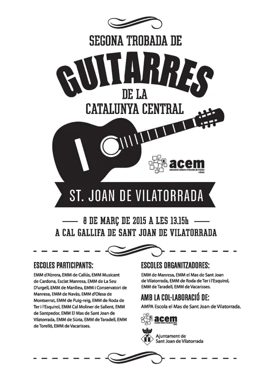 L'Escola Municipal de Música de la Seu participa a la 2a Trobada de Guitarres de la Catalunya Central