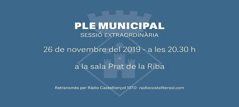 El ple municipal de demà dimarts, en directe a Ràdio Castellterçol