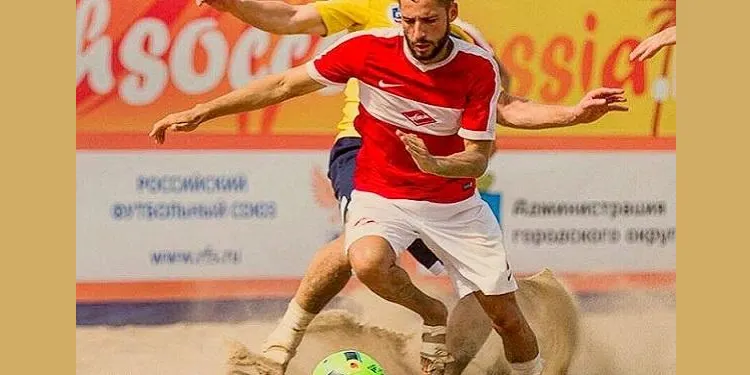 Un gol del torrenc Eduard Suárez, candidat al millor de la temporada a la Superlliga Russa de futbol platja