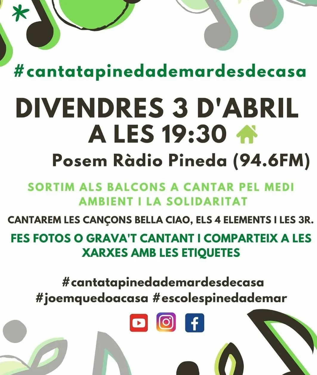 Ràdio Pineda et porta la 16ena Cantata Escolar a casa, i cantarem pel medi ambient i la solidaritat