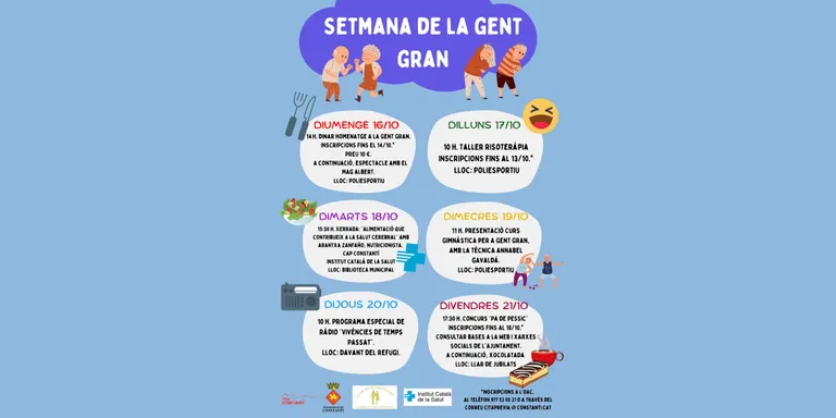 Continuen les activitats de la Setmana de la Gent Gran amb una xerrada sobre alimentació i salut cerebral