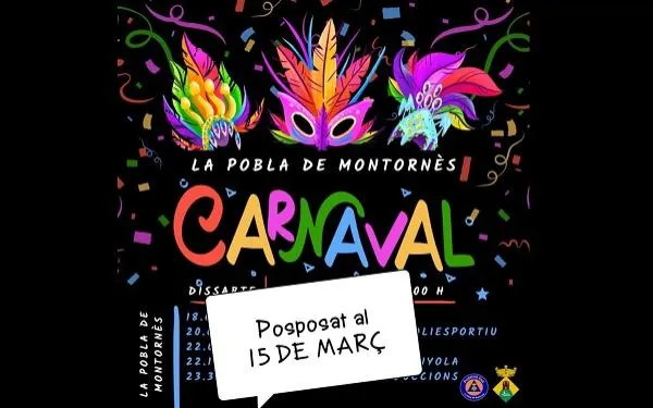 Es posposa el Carnaval de la Pobla de Montornès per la previsió de pluja