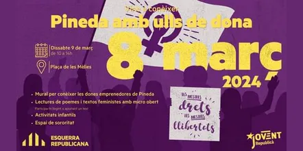 ERC fa una matinal del Dia de la Dona amb activitats a la plaça de les Mèlies